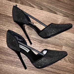 Steve madden sparkling heels black size 5